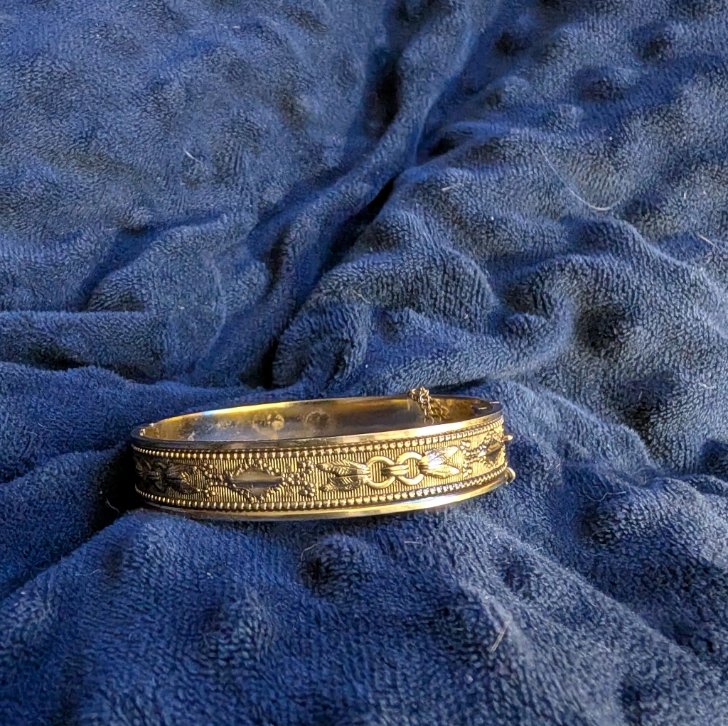 Whiting & Davis Gold Filled Bracelet With Intricate Detailing